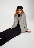 Mango Mango Double-breasted Check Jacket