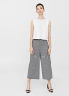 Mango Mango Gingham Crop Trousers
