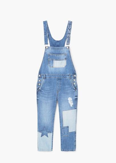 Mango Mango Medium Denim Jumpsuit