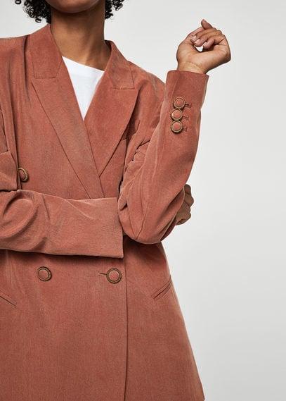 Mango Mango Contrast Buttons Blazer