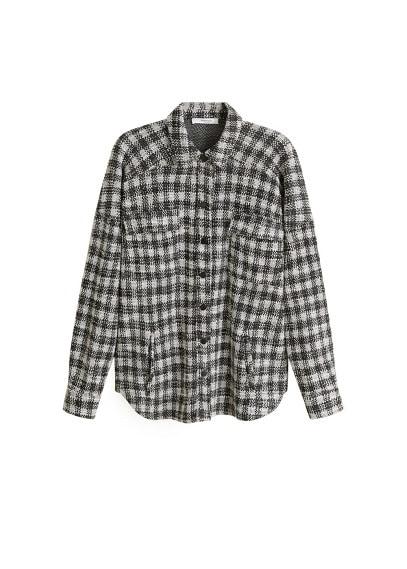 Mango Mango Check Tweed Shirt
