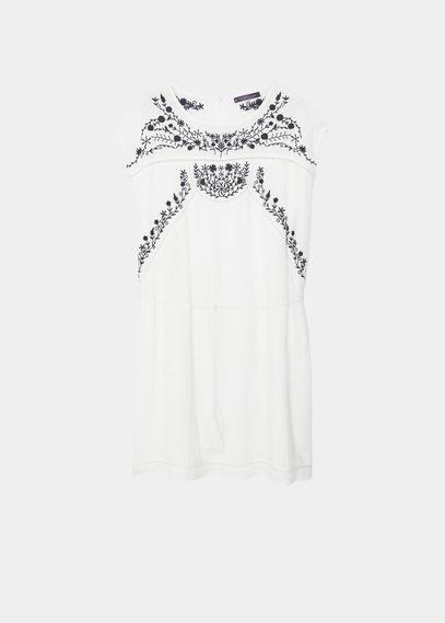 Violeta By Mango Violeta By Mango Embroidered Belt Dress
