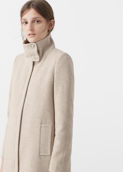 Mango Mango Wool Straight-cut Coat