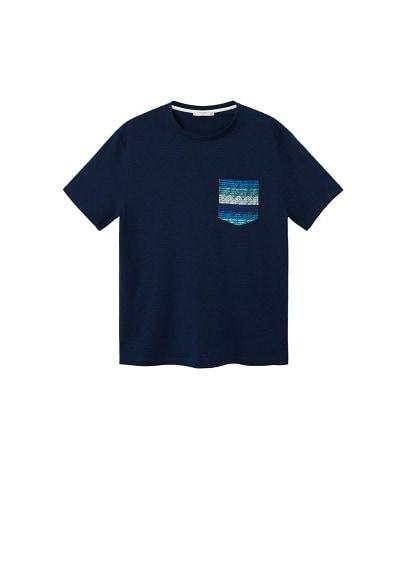 Mango Man Mango Man Printed Pocket T-shirt