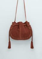 Violeta By Mango Suede Bucket Bag