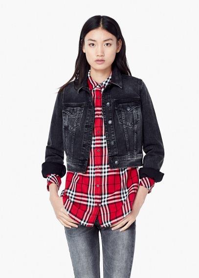 Mango Mango Dark Wash Denim Jacket