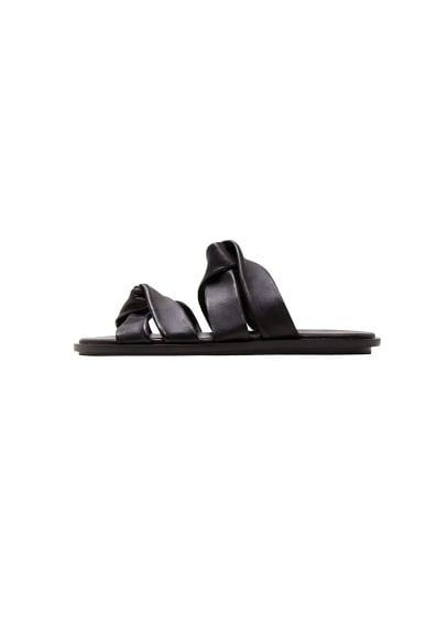 Violeta By Mango Violeta By Mango Knots Leather Sandals