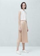 Mango Metallic Pleated Skirt