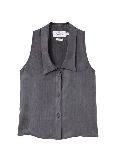 Mango Mango Buttoned Soft Fabric Blouse