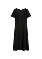 Mango Mango Polka-dot Jacquard Dress