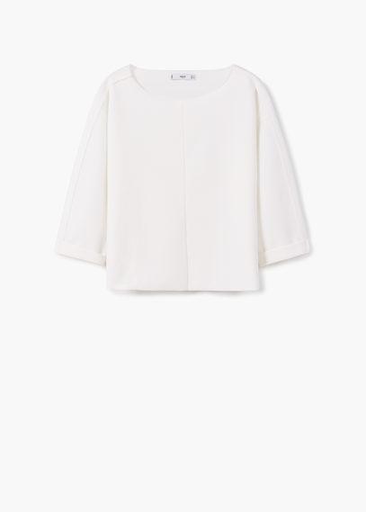 Mango Mango Rolled-up Sleeves T Shirt