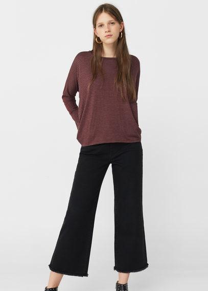 Mango Mango Striped Print T Shirt