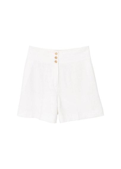 Mango Mango Buttoned High-waist Shorts
