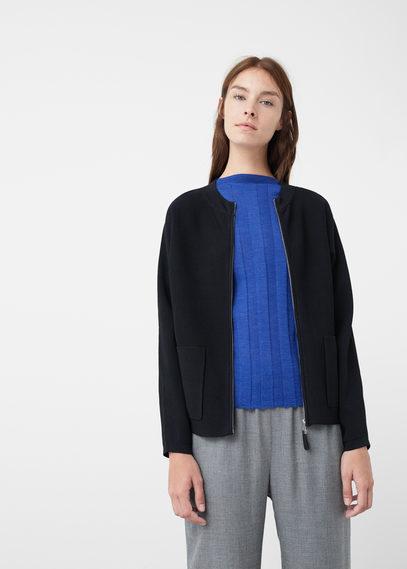 Mango Mango Knitted Pockets Bomber