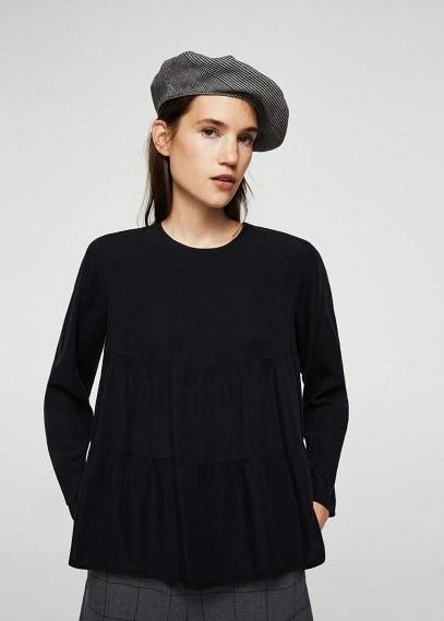 Mango Mango Ruffle Soft Fabric Blouse