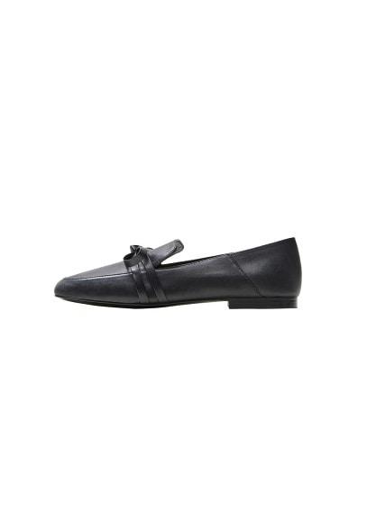 Violeta By Mango Violeta By Mango Bow Leather Loafers