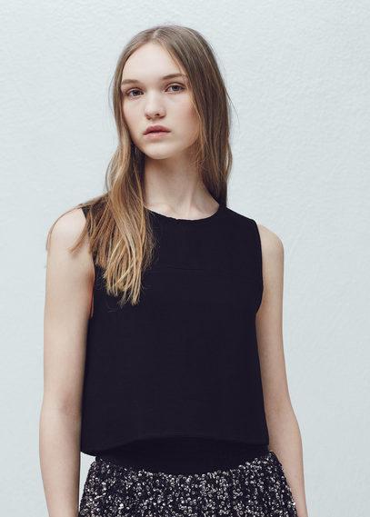Mango Mango Stripe Textured Top