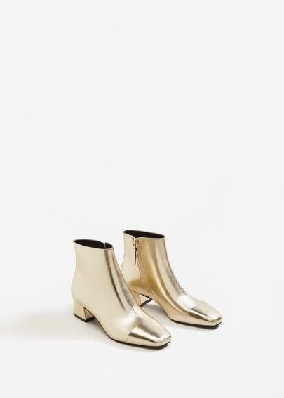 Mango Mango Zipped Metallic Boots