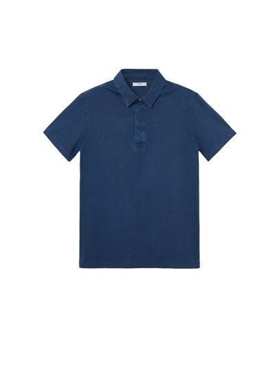 Mango Man Mango Man Cotton Denim Polo Shirt
