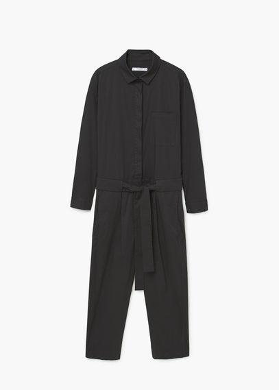 Mango Mango Cropped Cotton Jumpsuit