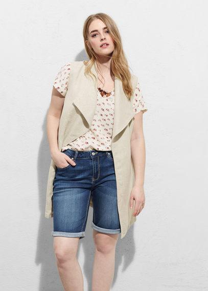 Violeta By Mango Violeta By Mango Dark Denim Bermuda Shorts