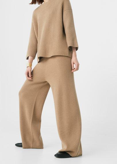 Mango Mango Wool-blend Palazzo Trousers