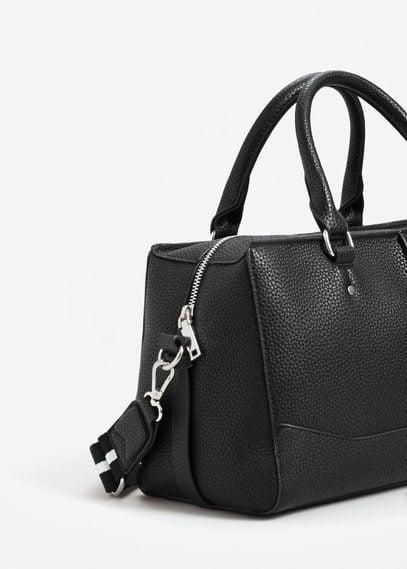 Mango Mango Contrast-strap Pebbled Bag