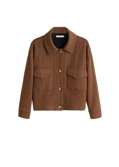 Mango Mango Herringbone Pocket Jacket