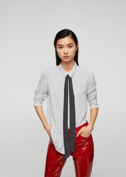 Mango Mango Bow Printed Shirt