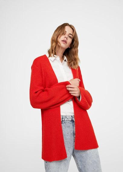Mango Mango Puffed Sleeves Cardigan