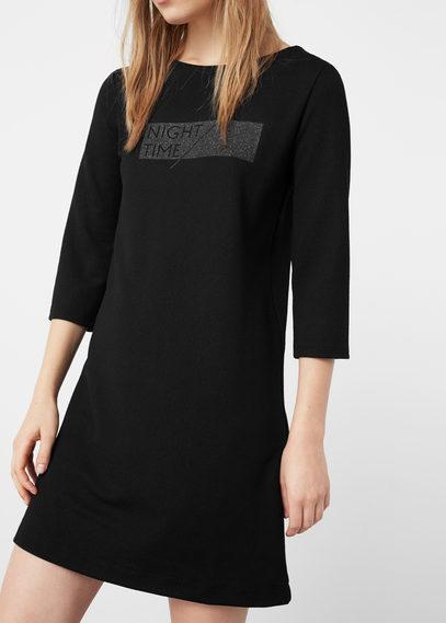 Mango Mango Glitter Panel Dress