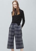 Mango Mango Check Palazzo Trousers