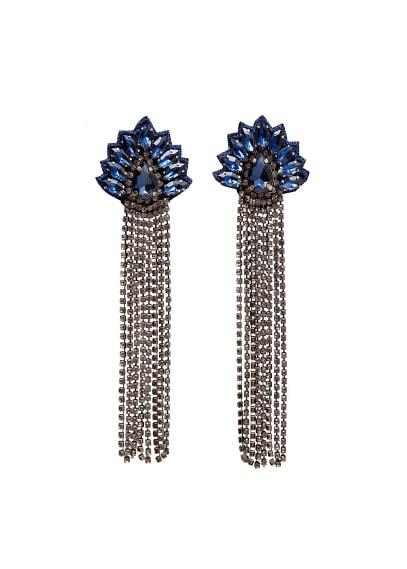 Violeta By Mango Violeta By Mango Rhinestone Pendant Earrings