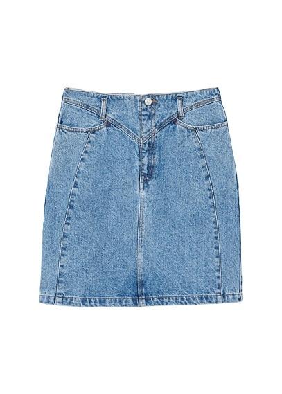 Mango Mango Interwoven Cord Denim Skirt