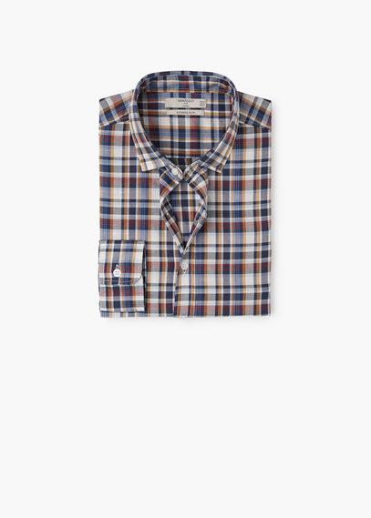 Mango Man Modern Slim Check Shirt