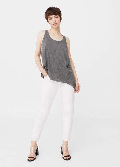 Mango Mango Asymmetric Hem T-shirt