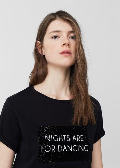 Mango Mango Glitter Message T Shirt