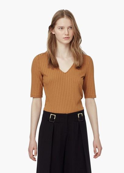 Mango Mango Ribbed Top