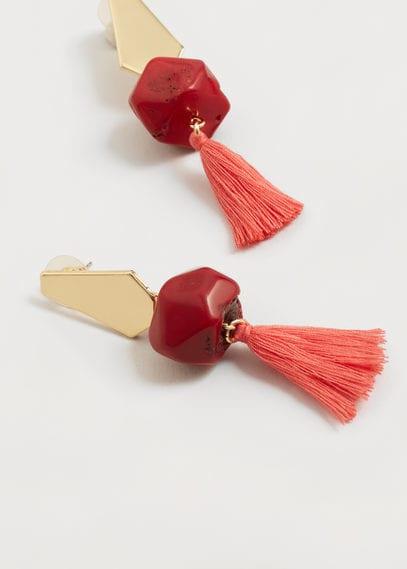 Violeta By Mango Violeta By Mango Tassels Pendant Earrings