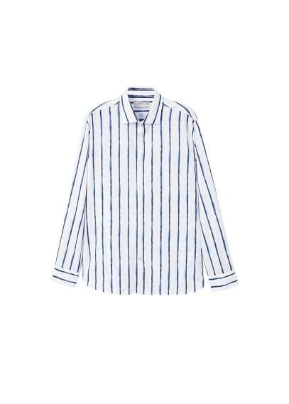 Mango Man Mango Man Slim-fit Tie-dye Stripes Shirt