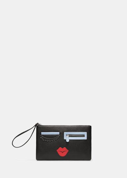 Mango Embroidered Details Toiletry Bag