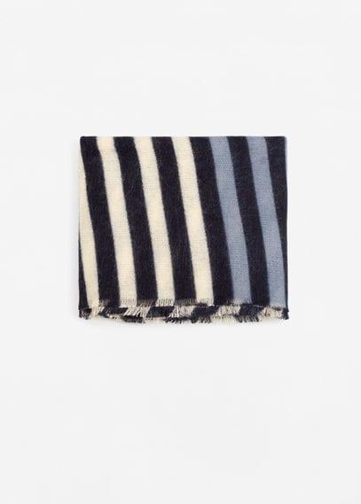 Mango Mango Striped Monochrome Scarf