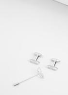 Mango Man Mango Man Cufflinks And Lapel Pin Set