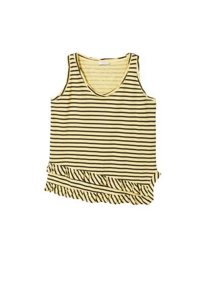 Violeta By Mango Violeta By Mango Ruffled Striped T-shirt