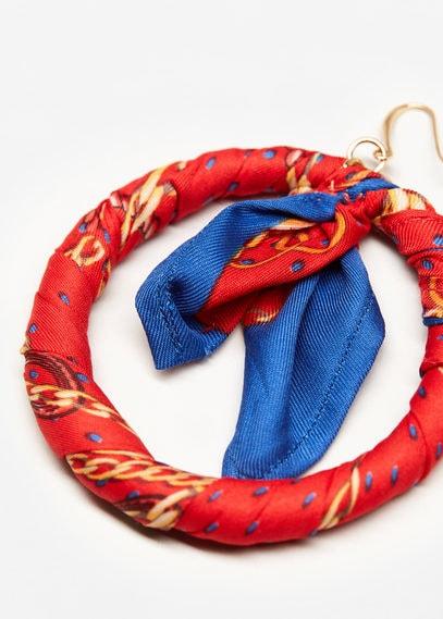 Mango Mango Scarf Hoop Earring