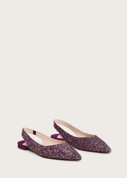 Violeta By Mango Violeta By Mango Glitter Slingback Shoes