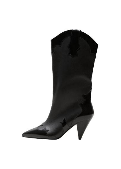 Mango Mango Cowboy Leather Boots