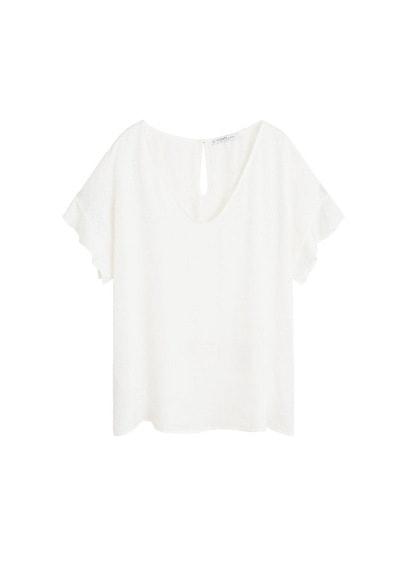 Violeta By Mango Violeta By Mango Textured Ruffled Blouse
