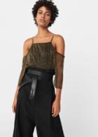 Mango Mango Metallic Off-shoulder Blouse