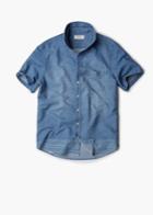 Mango Man Mango Man Mosaic Print Chambray Shirt